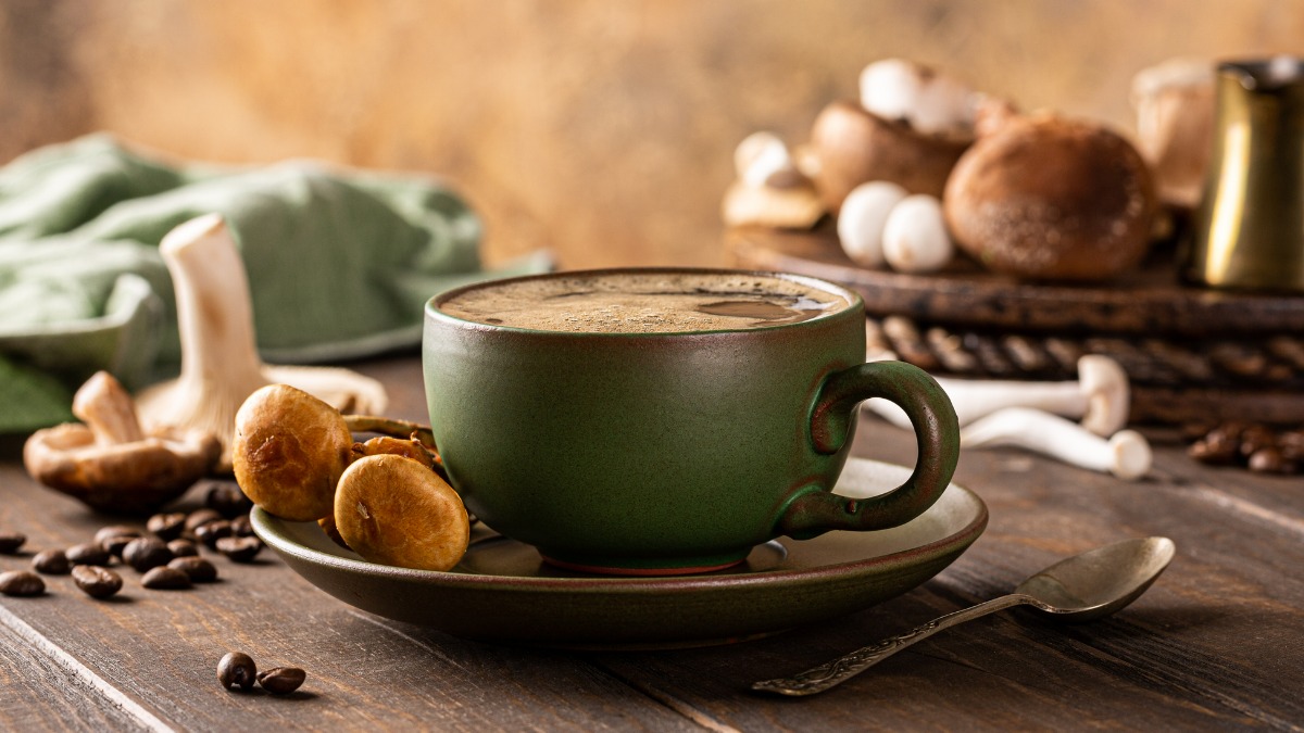 Mushroom coffee of paddenstoelenkoffie